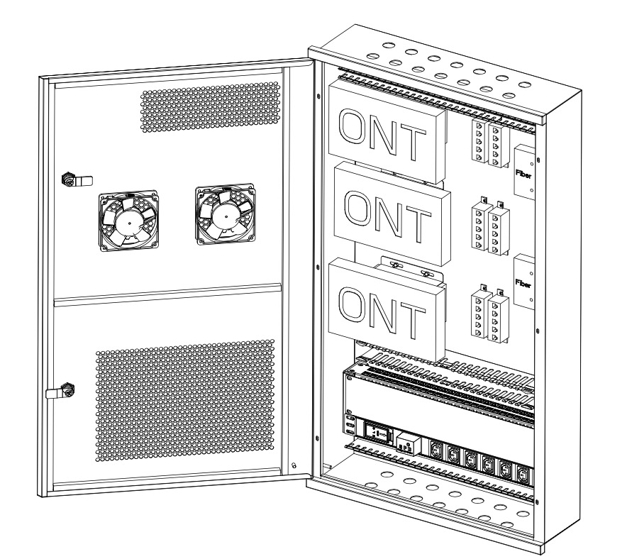 42U Network Rack Cabinet with Lockable Ventilated Doors and Adjustable ...