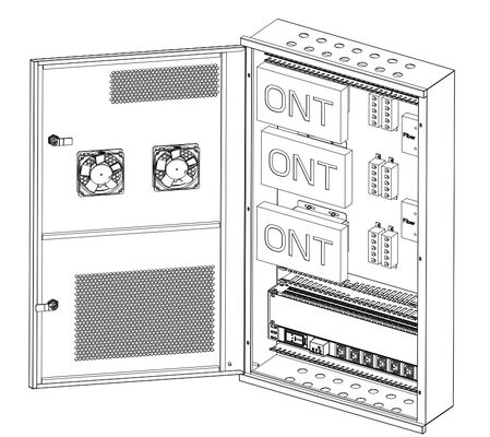 42U Server Rack Cabinet with Ventilated Panels and Integrated Cable ...
