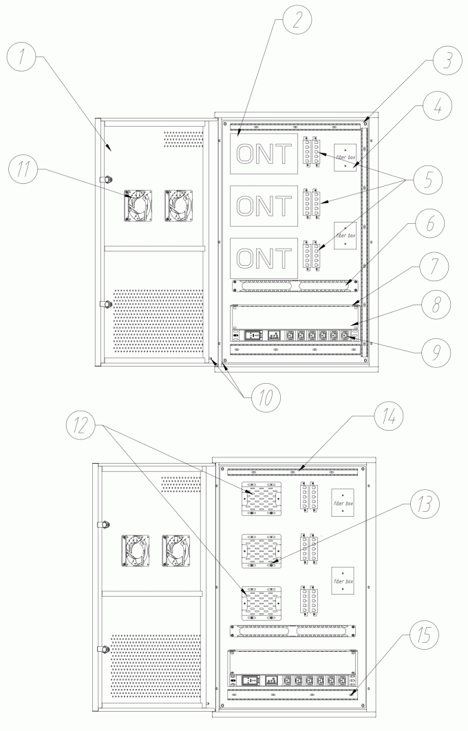 42U Network Rack Cabinet with Ventilated Panels and Cable Management ...